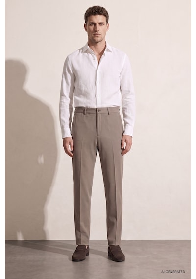 Twn Relaxed Fit Pilesiz Bej Çizgili Jogger Pantolon 7ec03ım07347m