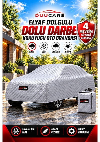 Bentley Continental Flying Spur Uyumlu 150 Gr Elyaf Dolgulu Dolu Ve Dış Etken Koruyucu Oto Branda - Gri Duucars