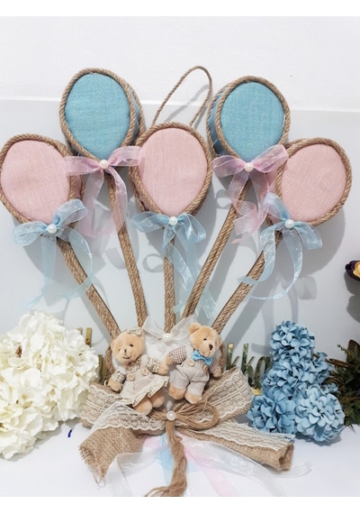 Ayıcıklı Led Işıklı İkiz Bebek Kapı Süsü Çok Renkli