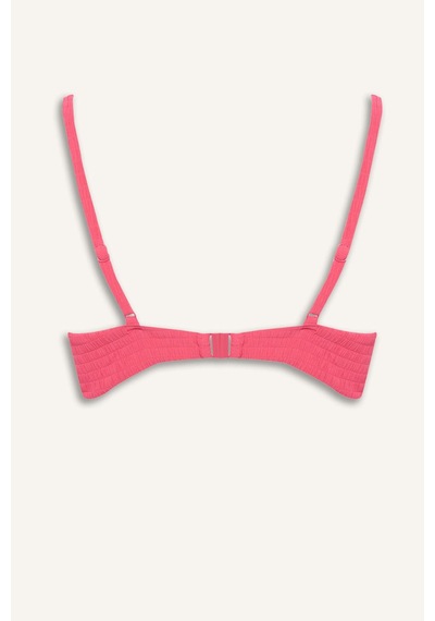 Defacto Regular Fıt Kırışık Dokulu Kumaş Fuşya Bikini Üstü G3996ax26smpn296 Pembe-pn296