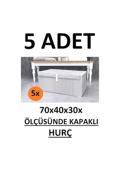 Daglus 5 Adet Kapaklı Kutu Hurç Mega Boy 70 40 30 Çok Amaçlı Kutu Hurç