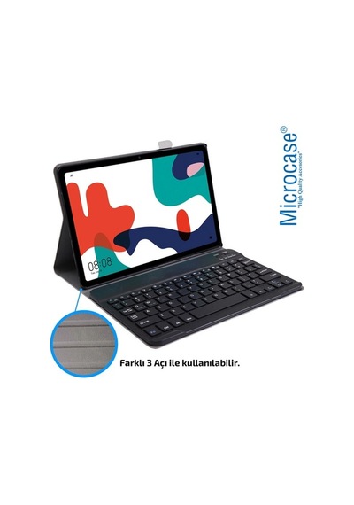 Huawei Uyumlu Matepad 10.4 Bah3-W09 Bluetooth Klavyeli Kılıf - Bkk1