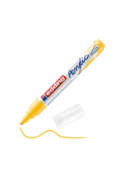 Tr 5100 Akrilik Markör Orta - Sarı - 1 Su Geçirmez Akrilik Markör - Yuvarlak Uçlu 2-3 Mm