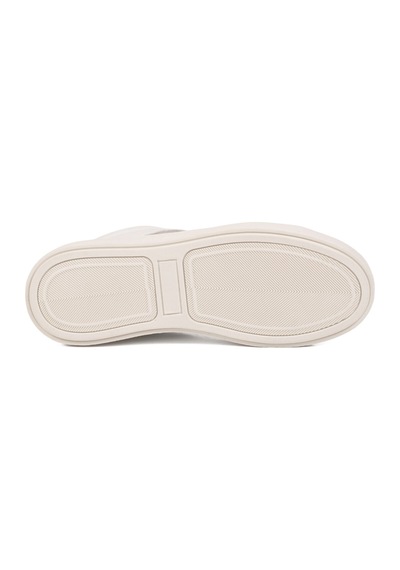 United Colors Of Benetton Bej Gümüş Bağcıklı Cilt Memory Foam Unisex Spor Ayakkabı Bnı-12074 G Bej-gümüş