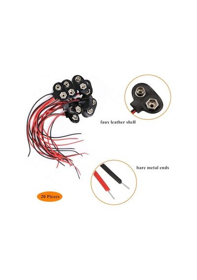 Ay Magnet 10 Adet 9 Volt Pil Yuvası-Pil Yatağı Ikili 9V Pil Bşlğı