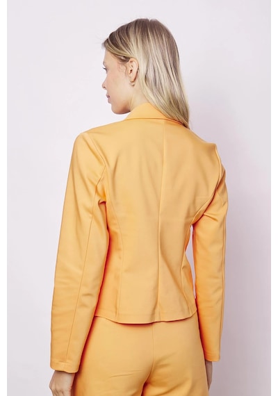 Kadın Yakalı Flato Cepli Uzun Kol Kruvaze Anvelop Hafif Likralı Kumaş Blazer Ceket-mango Mango