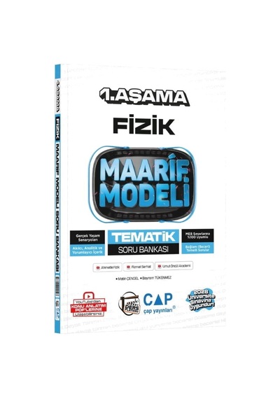 Çap Yayınları Üniversiteye Hazırlık Matematik-fizik-kimya Maarif Model 1.aşama Tematik Soru Bankası Set 3 Kitap