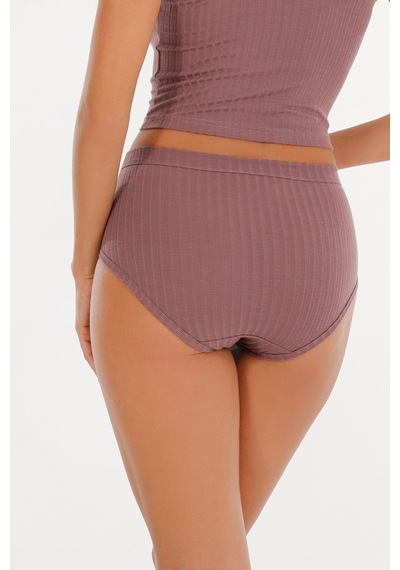Sensu Kadın Fitilli Soft Renkler 5'li Yüksek Bel Külot Set - Kts3054 Karışık