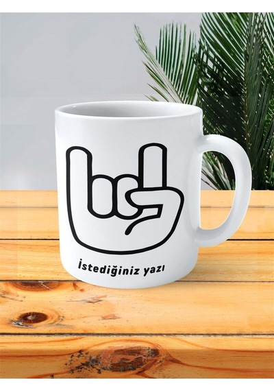 Rock Music Baskılı Kupa Bardak Kişiye Özel Model 1 Çok Renkli