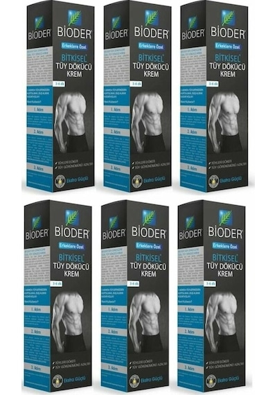 Bioder Erkek Tüy Dökücü Krem 6 x 100 ML