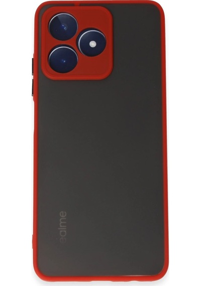 Muratech Newface Realme C53 Kılıf Montreal Silikon Kapak - Kırmızı
