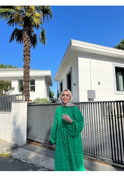 Olla Collection Tüylü Şifon Elbise Benetton