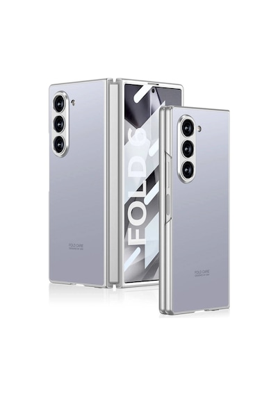 Samsung Uyumlu Galaxy Z Fold 6 Kılıf Titanyum Metal Tasarımlı Zore Kıpta Caz Kapak Çok Renkli