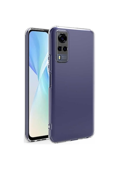 FitCase Vivo Y53s Kılıf Kamera Korumalı Silikon Şeffaf Arka Kapak