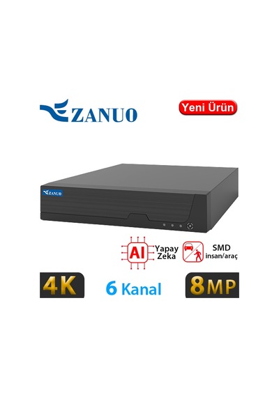 Dahua Zn-nvr1104m 6 Kanal 1x14tb Hdd Destekli 8mp Kamera Destekli 4k Nvr Kayıt Cihazı