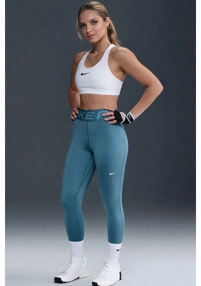 Nike Pro Sculpt Dri Fit High Rise Full Length Leggings Kadın Yüksek Bel Antrenman Tayt Açık Mavi