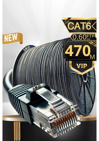 M108xf 470 Metre Internet Kablosu-ftp0.60mm Cat6 Iki Kat Korumalı-iç Dış Mekan-470m Ethernet Kablosu-133639