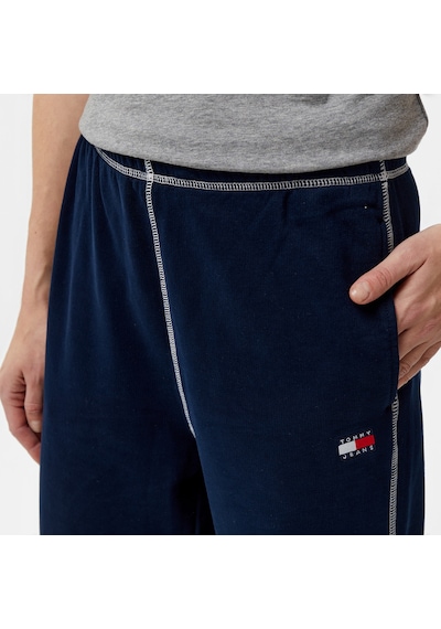 Tommy Jeans Topstitch Badge Kadın Mavi Eşofman Alti Düz Dw0dw18752