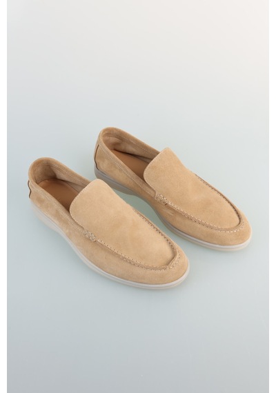Bisse Erkek Süet Loafer Bej Ayakkabı Ayk25y25003 D07