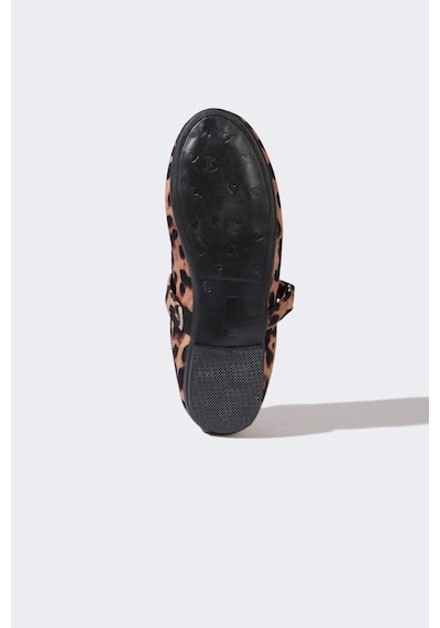 DeFacto Kız Çocuk Leopar Desenli Slip On Düz Taban Babet E7807A825SMKR1 Çok Renkli
