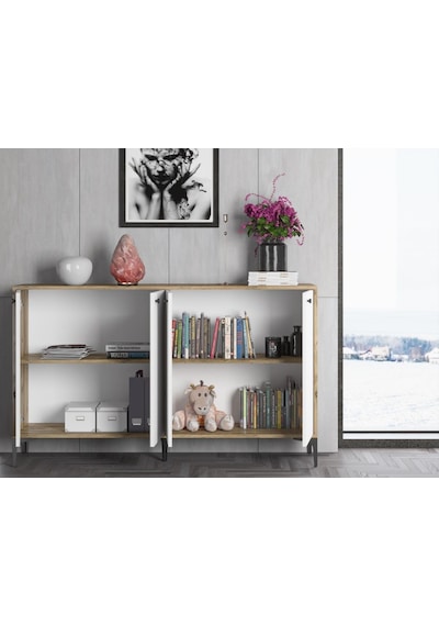 Bessonshome Wood'N Love Hestia 4 Kapaklı Metal Ayaklı 160 Cm Çok Amaçlı Dolap (533004086) Bessonshome Wood'N Love Hestia 4 Kapaklı Metal Ayaklı 160 Cm Çok Amaçlı Dolap (533004086)