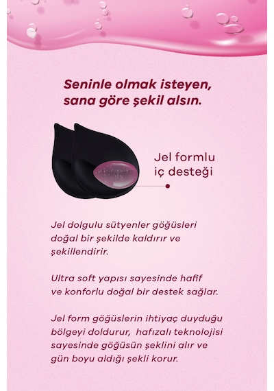 Suwen Helena Jel Yarı Destekli Balenli Sütyen Sw6000170 Pembe