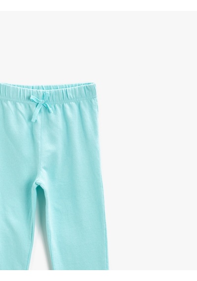 Koton Basic Fiyonklu Jogger Eşofman Altı Pamuklu Turkuaz 2ykg47486ok Turkuaz