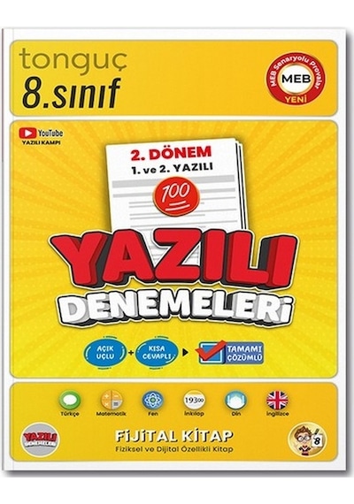 8. Sınıf Yazılı Denemeleri 2. Dönem 1 ve 2. Yazılı -  Tonguç Akademi