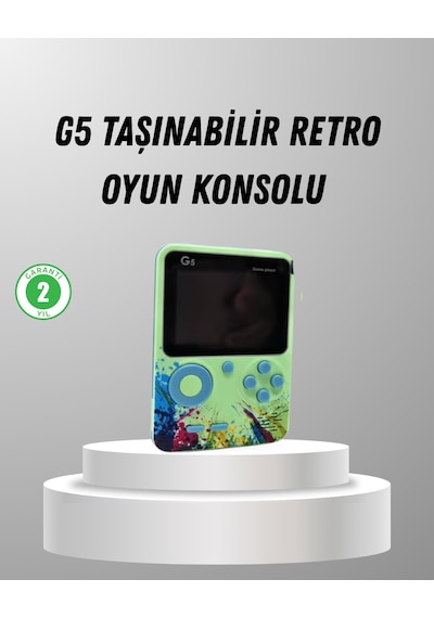 500 Oyunlu G5 Retro Mini Oyun Konsolu 3 İnç Ekran Ve Tv Desteği