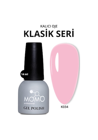 Momo Professional Kalıcı Oje K034 Pudra Pembe 14 Ml