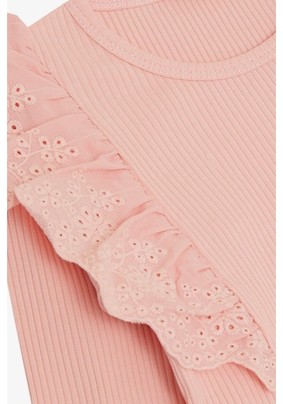 Breeze Kız Çocuk Uzun Kollu Bluz Güpür Çiçek Nakışlı 3-7 Yaş, Pembe-pembe Pembe Breeze Kız Çocuk Uzun Kollu Bluz Güpür Çiçek Nakışlı 3-7 Yaş, Pembe-pembe Pembe