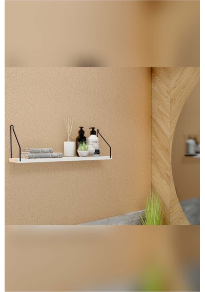 Duvar Rafı Kitaplık Mutfak Banyo Yaşam Alanı 15 X 55 Cm Beyaz
