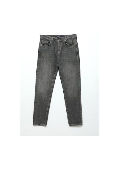 Ramsey Koyu Gri Düz Regular Fit Denim %100 Pamuk Pantolon