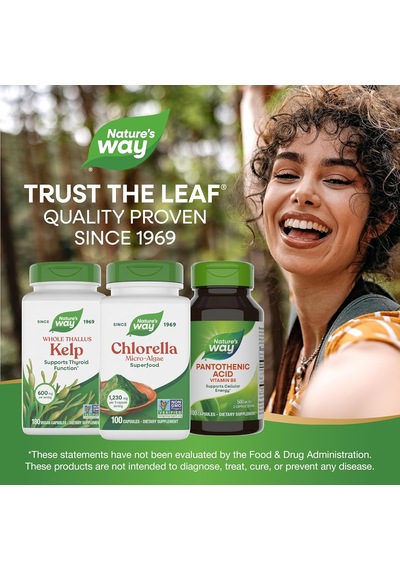 Nature S Way Chlorella Micro-algaea 100 Vegan Capsules 410 Mg