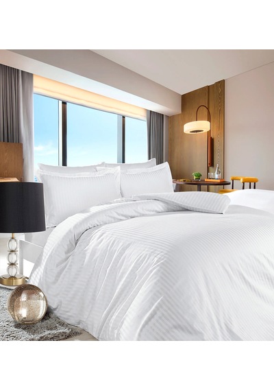 Naturıca Polycotton Tek Kişilik Otel Nevresim Takımı 83 Tel Beyaz
