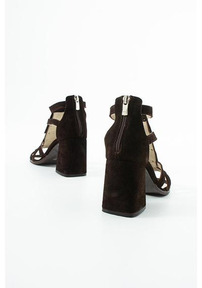 Dericia Shoes Fringe Hakiki Deri Süet Kadın Püskül Detaylı Kalın Topuklu Sandal Kahverengi Dericia Shoes Fringe Hakiki Deri Süet Kadın Püskül Detaylı Kalın Topuklu Sandal Kahverengi