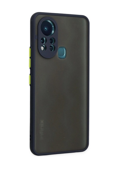İnfinix Hot 11s Kılıf Montreal Silikon Kapak - Lacivert Düz Renkli