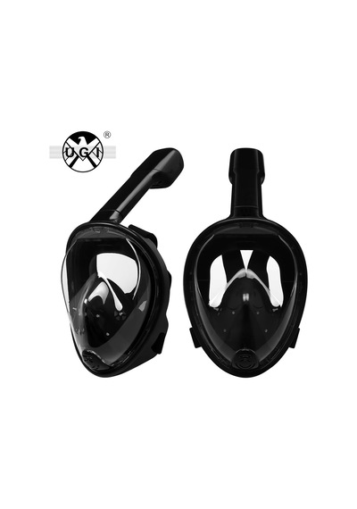 180 Geniş Ekran Schnorchel Maskesi Yarım Yüz Yüzme Tauchermaske Free Easy-breathe Design Anti-sis & Anti-leak Tek Genel