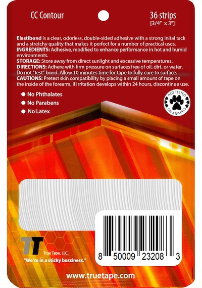 True Tape Elastibond Protez Saç Bandı 36 Adet Oval Cc (2Cmx7.5Cm)
