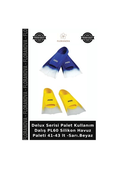 Delux Serisi Palet Kullanım Dalış Pl60 Silikon Havuz Paleti 41-43 Lt -sarı.beyaz