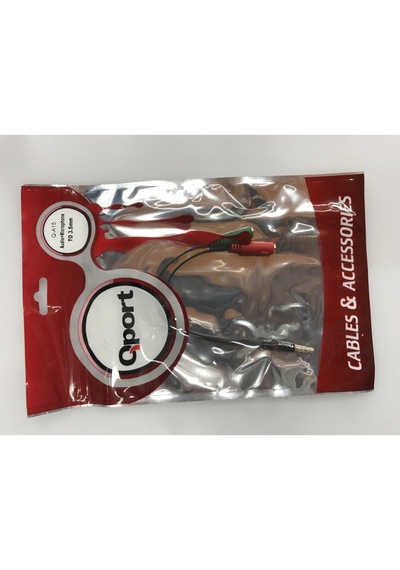 Qport Q-A15 Audıo + Mıc To 3.5Mm 15Cm Kulaklık Çevirici