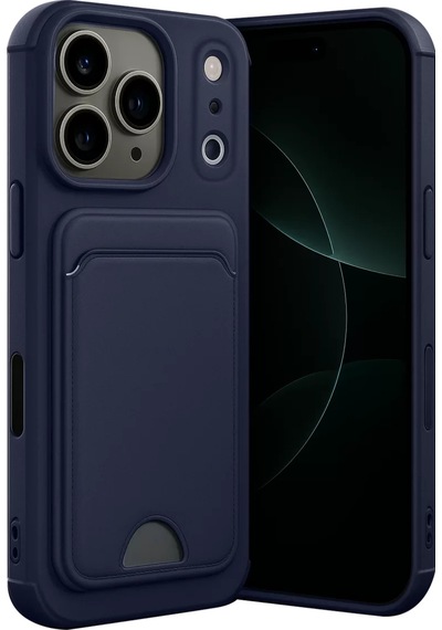 Newface Apple İphone 17 Pro Kelvin Kartvizitli Silikon - Lacivert