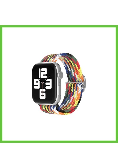 Bezos Watch 42mm Uyumlu Star Kordon - Gökkuşağı 1 Dmc