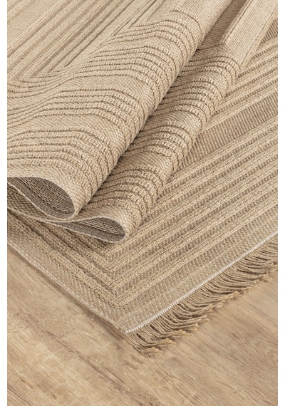 Natura 6662 %100 Doğal Jüt Kilim Bej Renkli Yumuşak Dokulu Şık Tasarımlı Kilim Modern Dokuma Kilim Bej