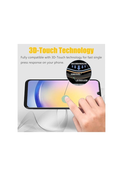 Samsung Galaxy A25 Ekran Cam Koruyucu Kırılmaz Kavisli Hd 9d Tamperli Glas Screen Protector Çizilmez