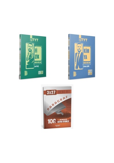 2027 2027 Benim Hocam Tyt Fizik + Kimya Konu + Anla Kazan Paragraf Deneme 3'lü Set