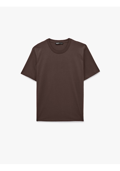 Koton Regular Fit Kısa Kollu Bisiklet Yaka Pamuklu Basic Tişört Kahverengi 6sam10332mk Kahve Koton Regular Fit Kısa Kollu Bisiklet Yaka Pamuklu Basic Tişört Kahverengi 6sam10332mk Kahve