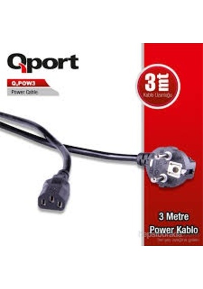 Qport Pow3 3 M Pc Güç Kablosu Q-Pow3 Qport Pow3 3 M Pc Güç Kablosu Q-Pow3