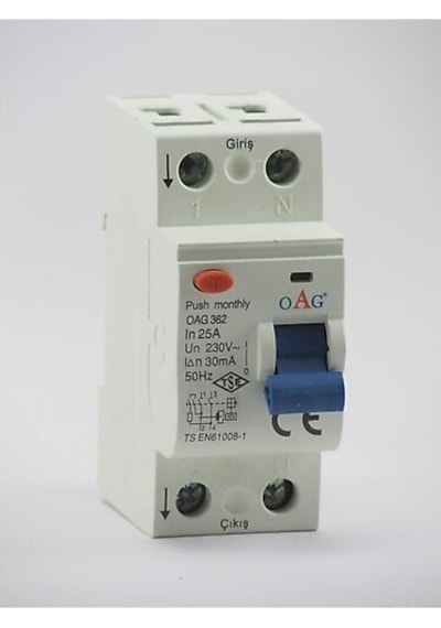 OAG 2X25 A 30 Ma KAÇAK AKIM RÖLESİ