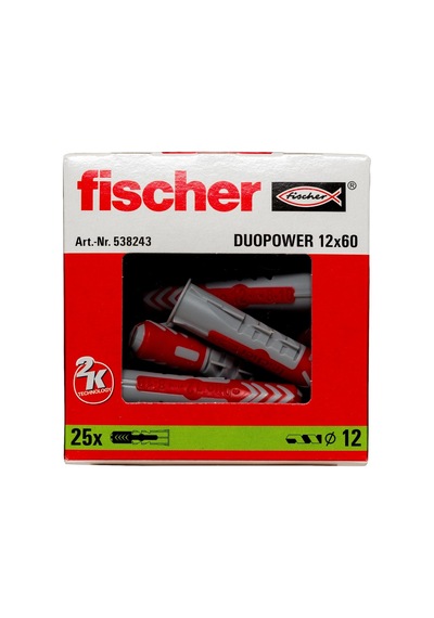 Duopower 12 X 60, Evrensel Dübel, Güçlü 2 Bileşenli Dübel, Beton, Tuğla, Taş Vb. Sabitlemek İçin Plastik Dübel
